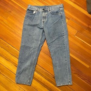 Carhartt Newel Pant Blue (Stone Bleached) jeans. Lightly worn